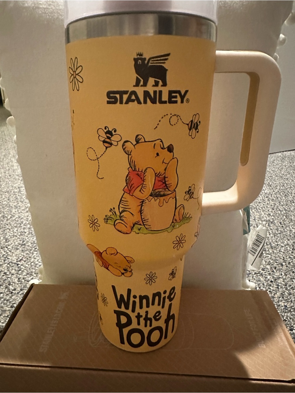 Winnie the Pooh Yellow Travel Tumbler with Handle